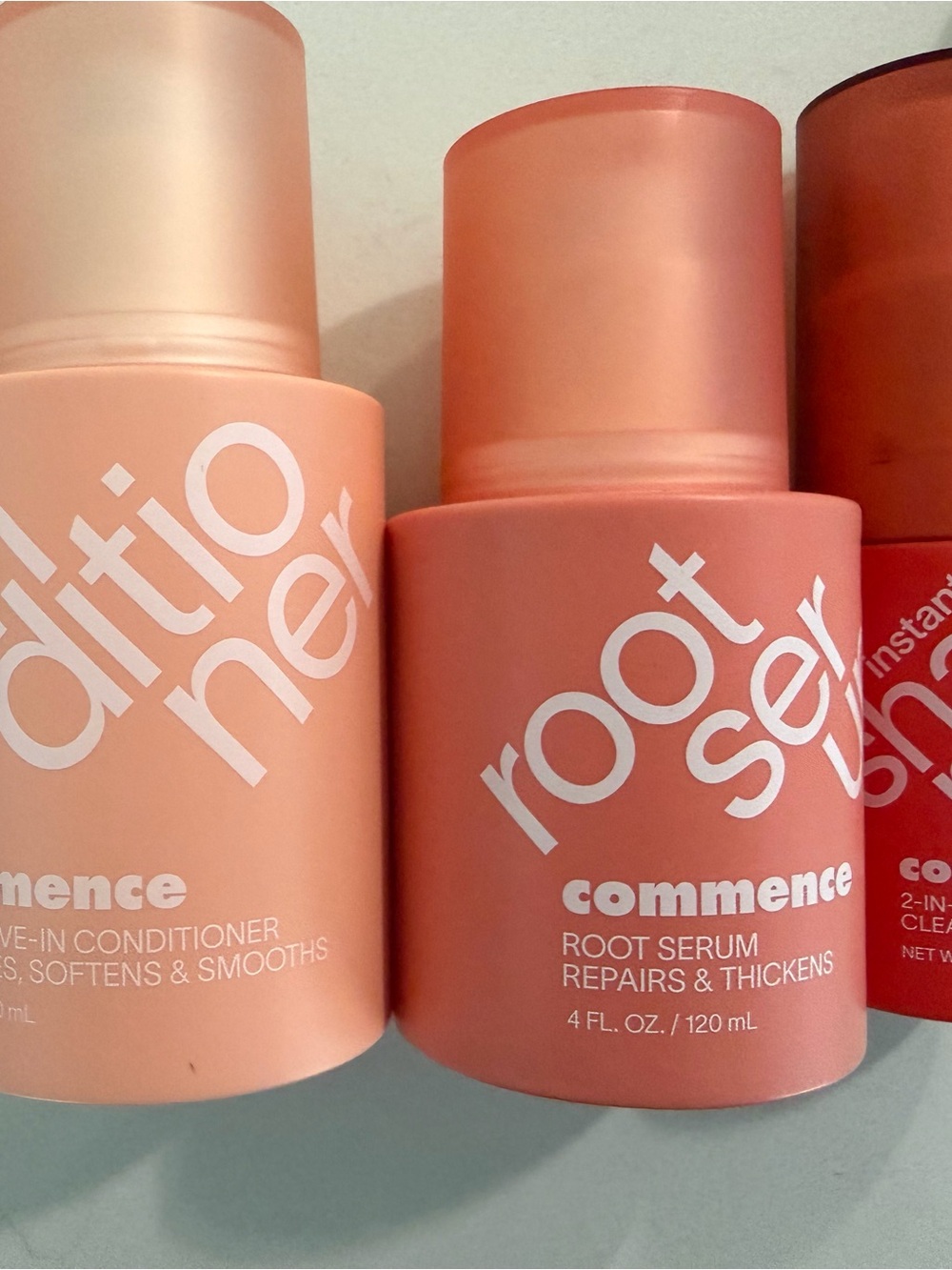 Commence Root Serum & Conditioner Peach Coral Set